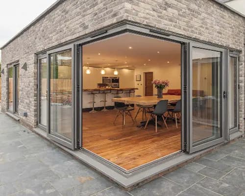 Aluminium bi-fold sliding doors