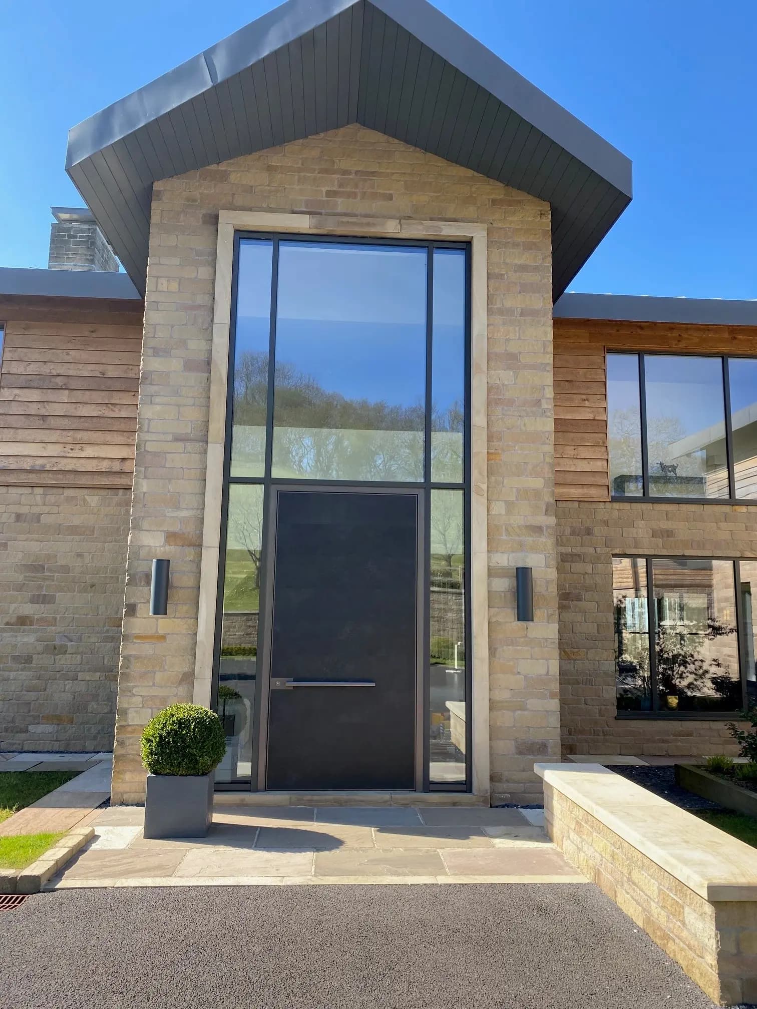 Curtain walling at Parbold