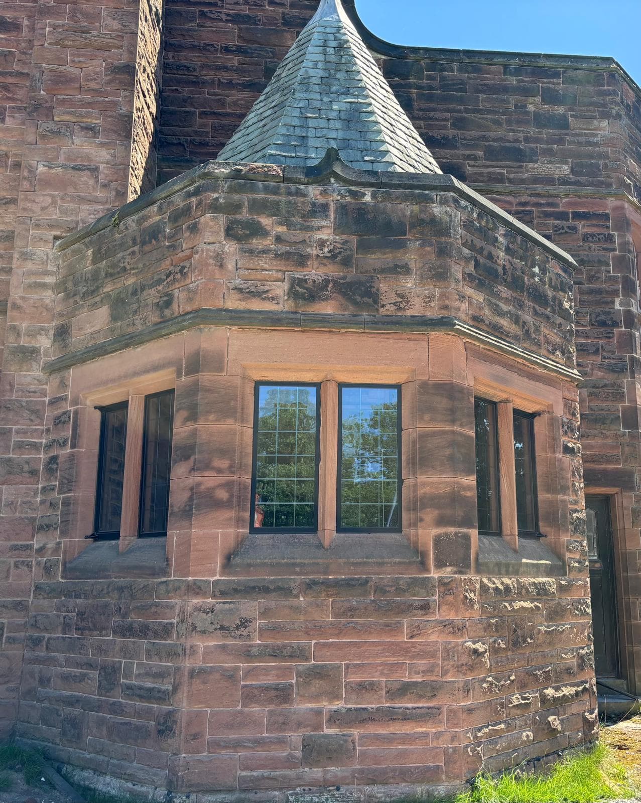 Slim steel heritage windows in a period property
